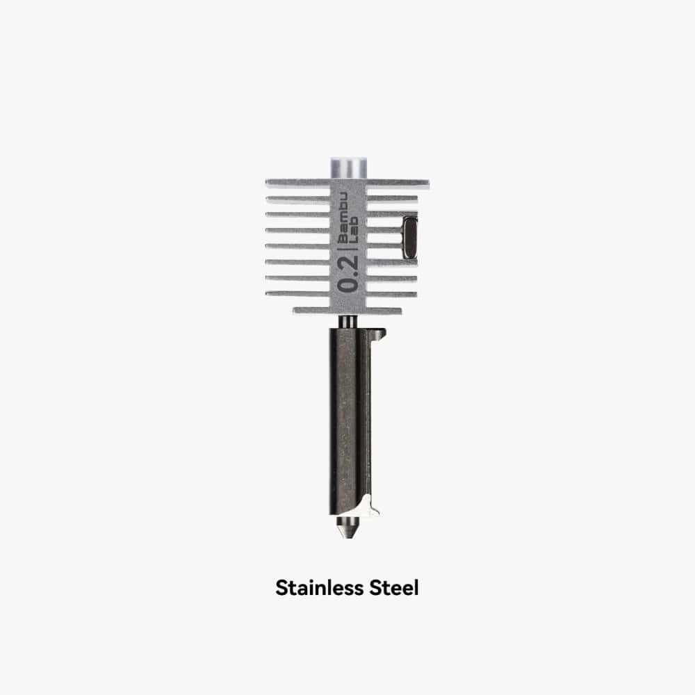 0.2mm Hotend with 0.2 mm Nozzle - A1 Series (Aço Inoxidável) - Bambu Lab