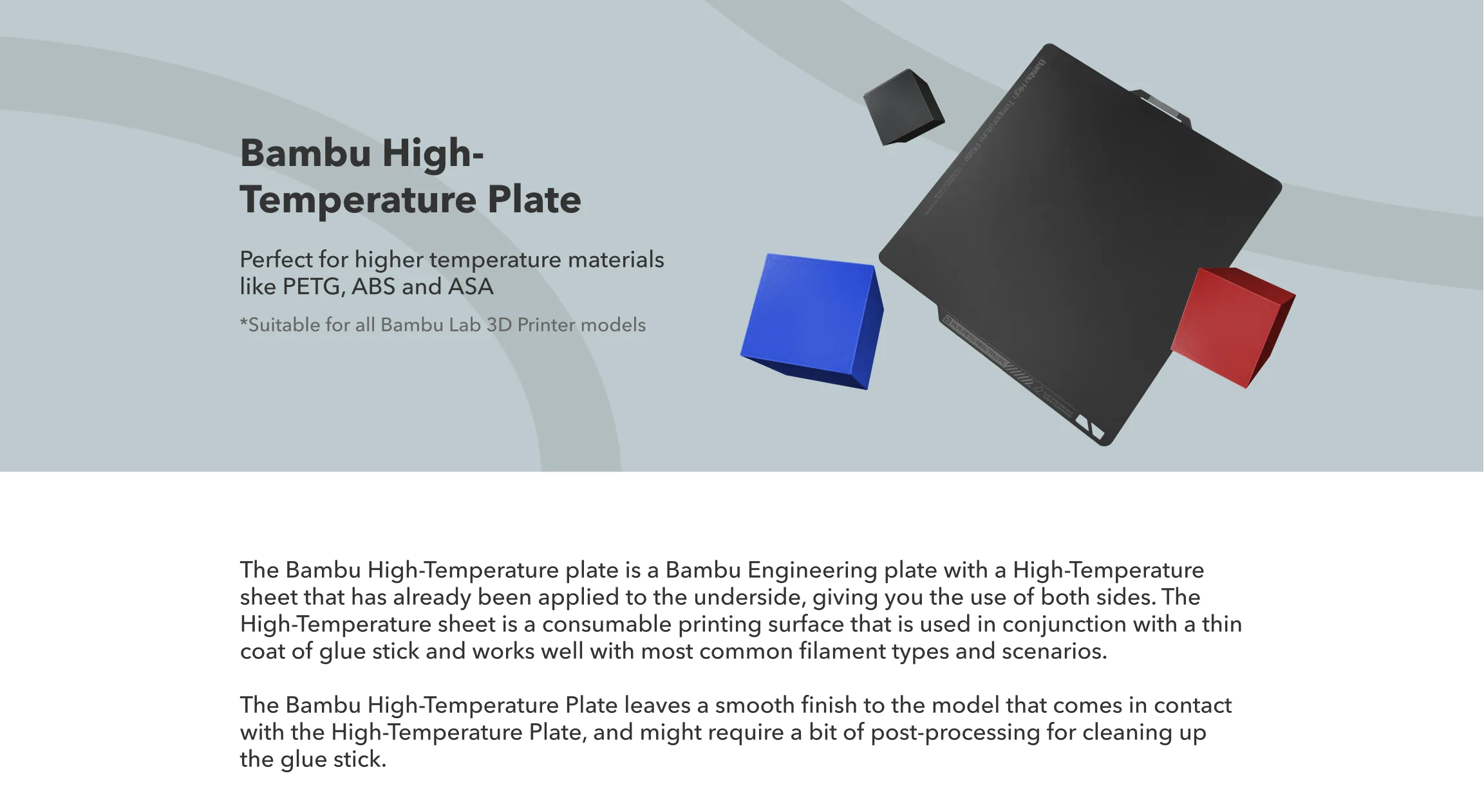 Bambu High Temperature Plate (Smooth PEI) (plataforma lisa) - Bambu Lab - Image 2