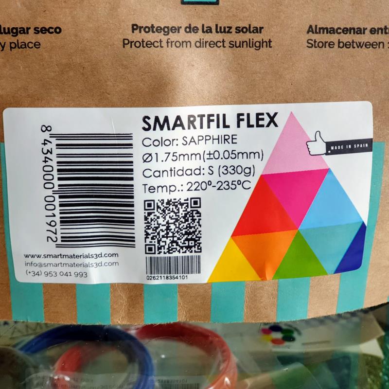 Smartfil Flex 93A TRUE BLACK M 750g - Smart Materials 3D - Image 4