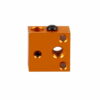 Heat Block Amarelo de Alumínio para CR10S 20X20X10mm  ( Heatblock bloco de aquecimento  ) - AIMSOAR