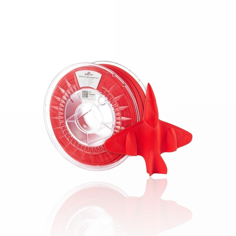Light Weight PLA 750g Pure Red - Spectrum Filaments