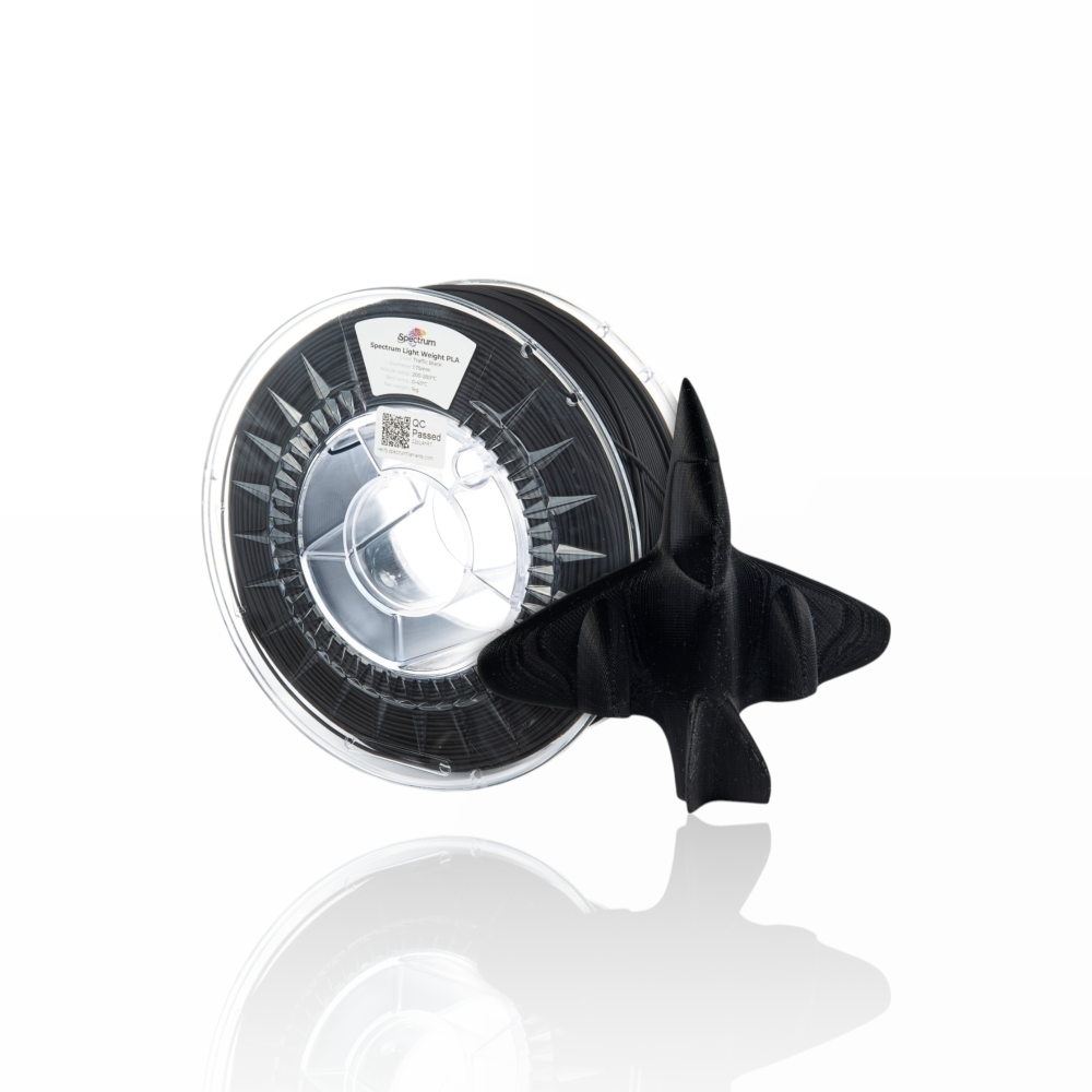 Light Weight PLA 750g Traffic Black - Spectrum Filaments