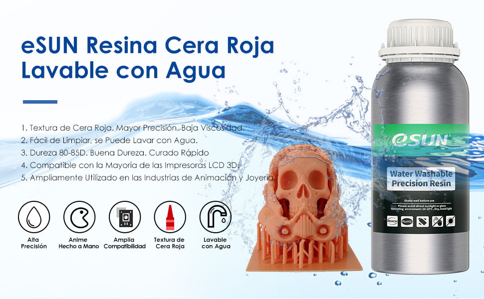 500g Resina Impressão 3D LCD UV 405nm White Branca ( Lavável em Água ) - ESUN - Image 17