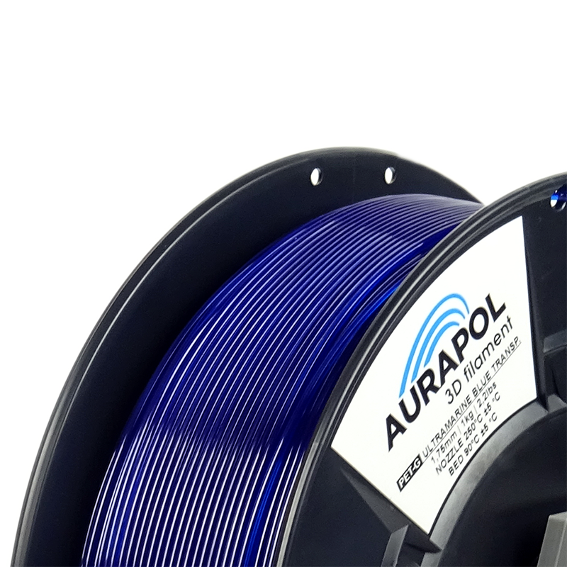 PETG 1kg Ultramarine Blue Transparent - Aurapol - Image 2