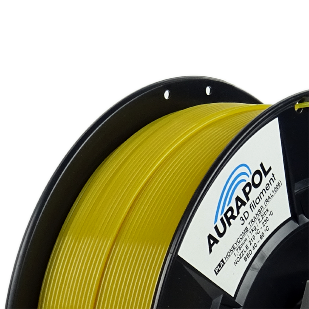 PLA 1kg Honey Partially Transparent - Aurapol - Image 2