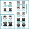 Polia para alinhamento Correia GT2 20 sem Dentes Rolamento 3mm Furo Alumínio ( GT2 timing belt pulley) - AIMSOAR
