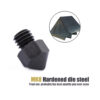 0.4mm B-SERIES PREMIUM Aço Endurecido Hardened Steel Nozzle MK8  - AIMSOAR