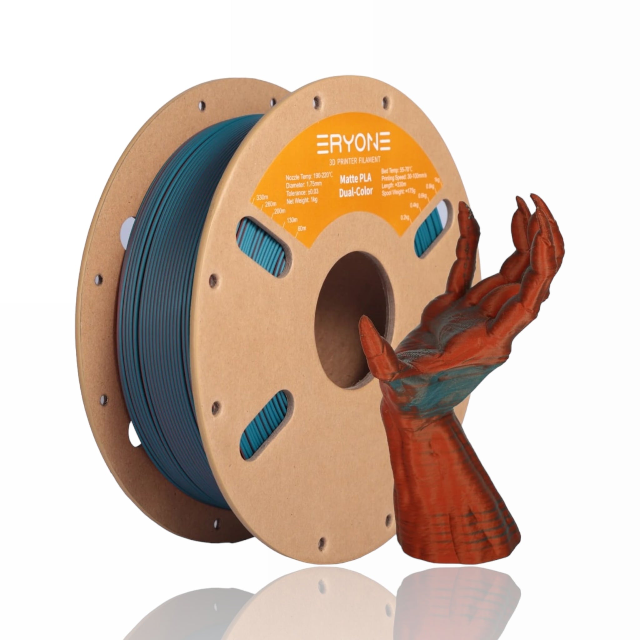 PLA Matte Dual-Color 1kg (Dusty Blue + Mustard Yellow) - ERYONE - Image 3
