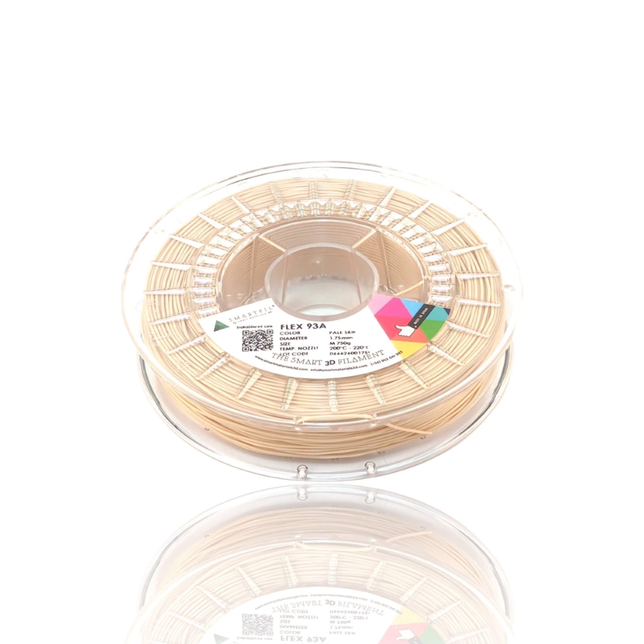 Smartfil TPU Flex 93A PALE SKIN M 750g - Smart Materials 3D