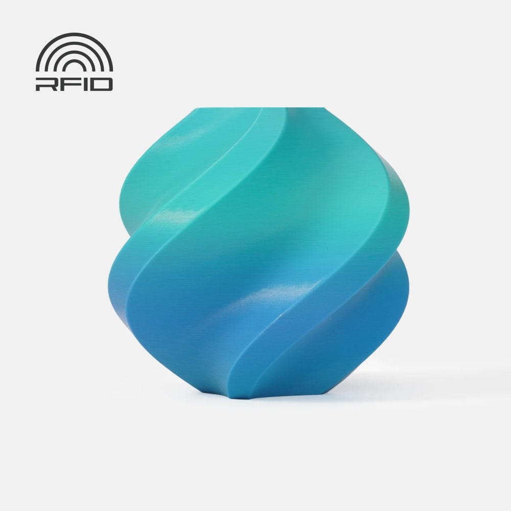 PLA Basic 1kg (With Spool) Blue-Green Gradient (Ocean to Meadow)  - Bambu Lab