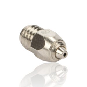 0.8mm CHT BiMetal Coated Nozzle M6×1×5×13 MK8 Revestimento de Níquel - Bondtech