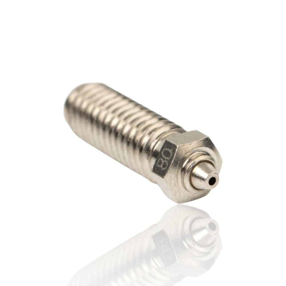 0.8mm CHT BiMetal Coated Nozzle M6×1×14.5×21 Volcano Revestimento de Níquel - Bondtech