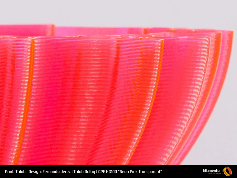 CPE HG100 750g Neon Pink Transparent - FILLAMENTUM - Image 3