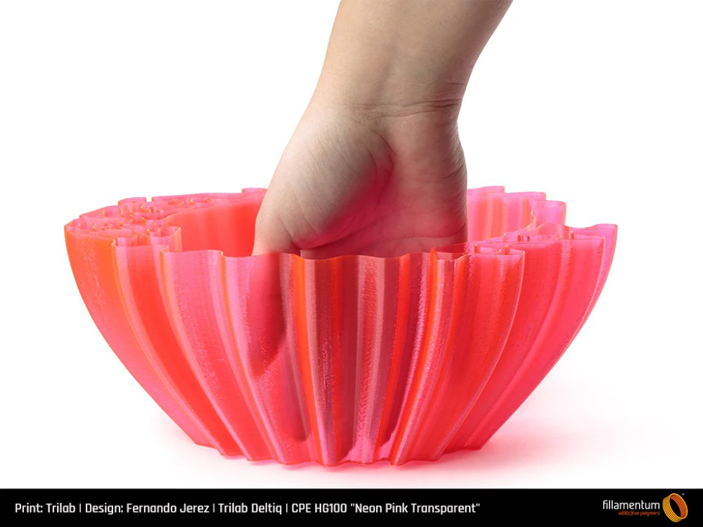 CPE HG100 750g Neon Pink Transparent - FILLAMENTUM - Image 4