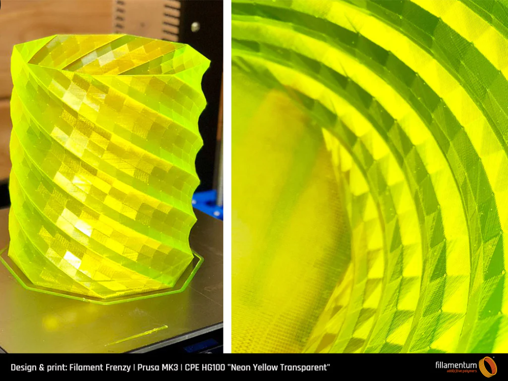 CPE HG100 750g Neon Yellow Transparent - FILLAMENTUM - Image 9