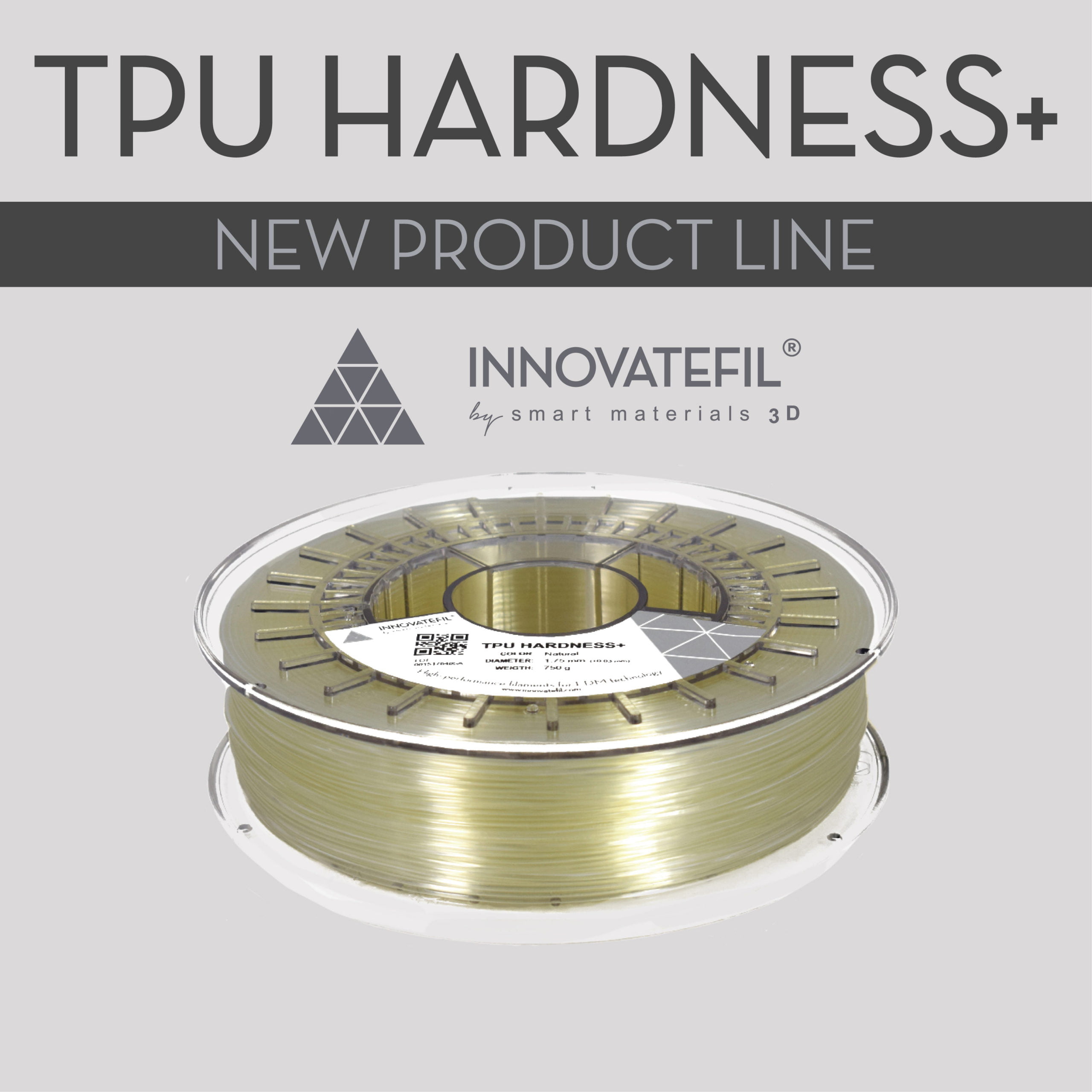 INNOVATEFIL TPU HARDNESS + M 750g Natural - Smart Materials 3D - Image 2
