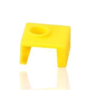 Isolamento de silicone Amarelo para Heat Block MK8 20X12X16 ( Heatblock bloco de aquecimento compatível com MK8 ) - AIMSOAR