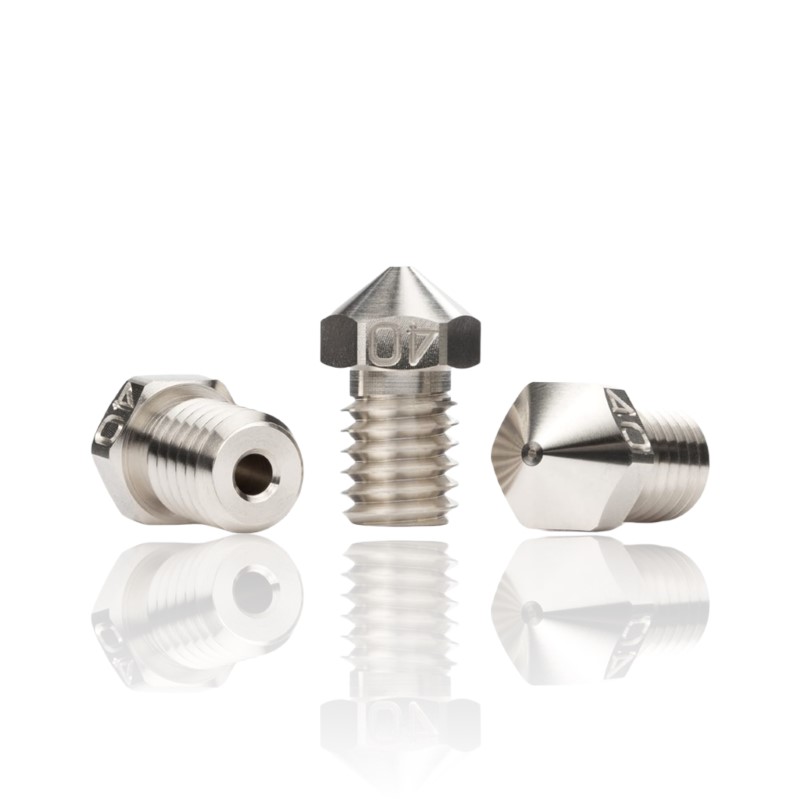 0.6mm Latão Coated Nozzle M6×1×7.5×12.5 1.75 MOS E3D V6 Revestimento de Níquel - Bondtech