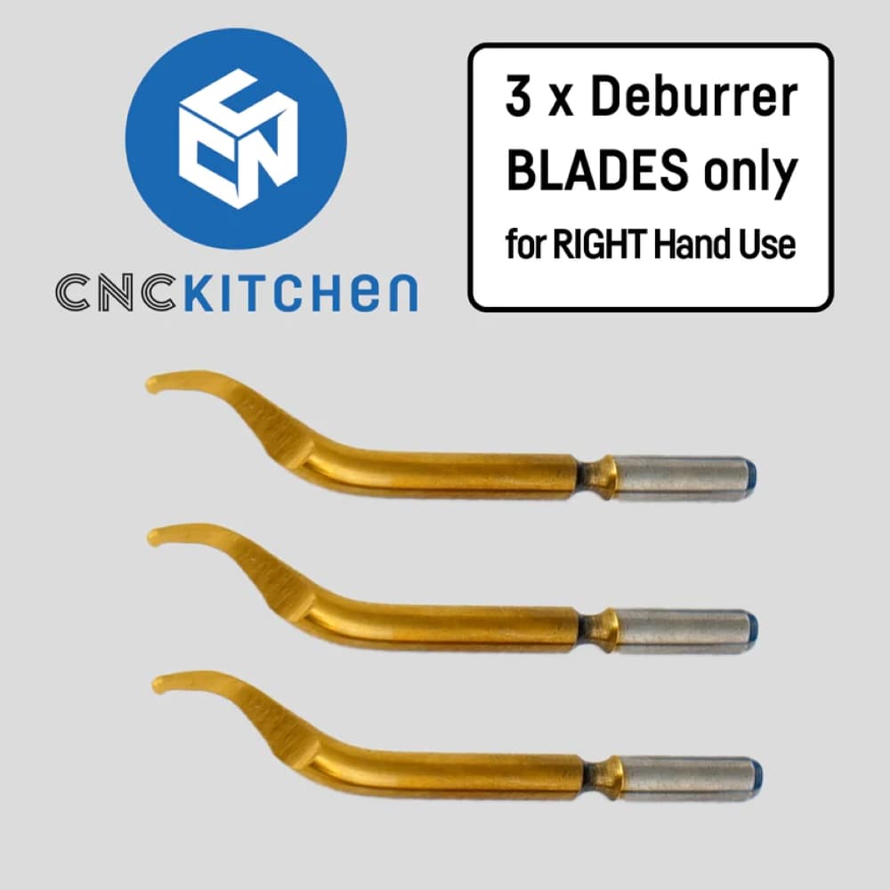 3x Deburrer Standard Blades for Right Hand Use (Standard blades) - CNC Kitchen