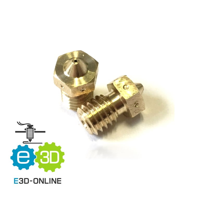 0.4mm Latão Nozzle V6 Original M6×1×7.5×12.5 1.75mm ( e3d genuíno compatível com MK2.5S, MK3S, MK2/S, MINI) - E3D - Image 2