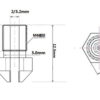 0.5mm Latão Nozzle Cabeça Removível (compatível com E3D) - AIMSOAR