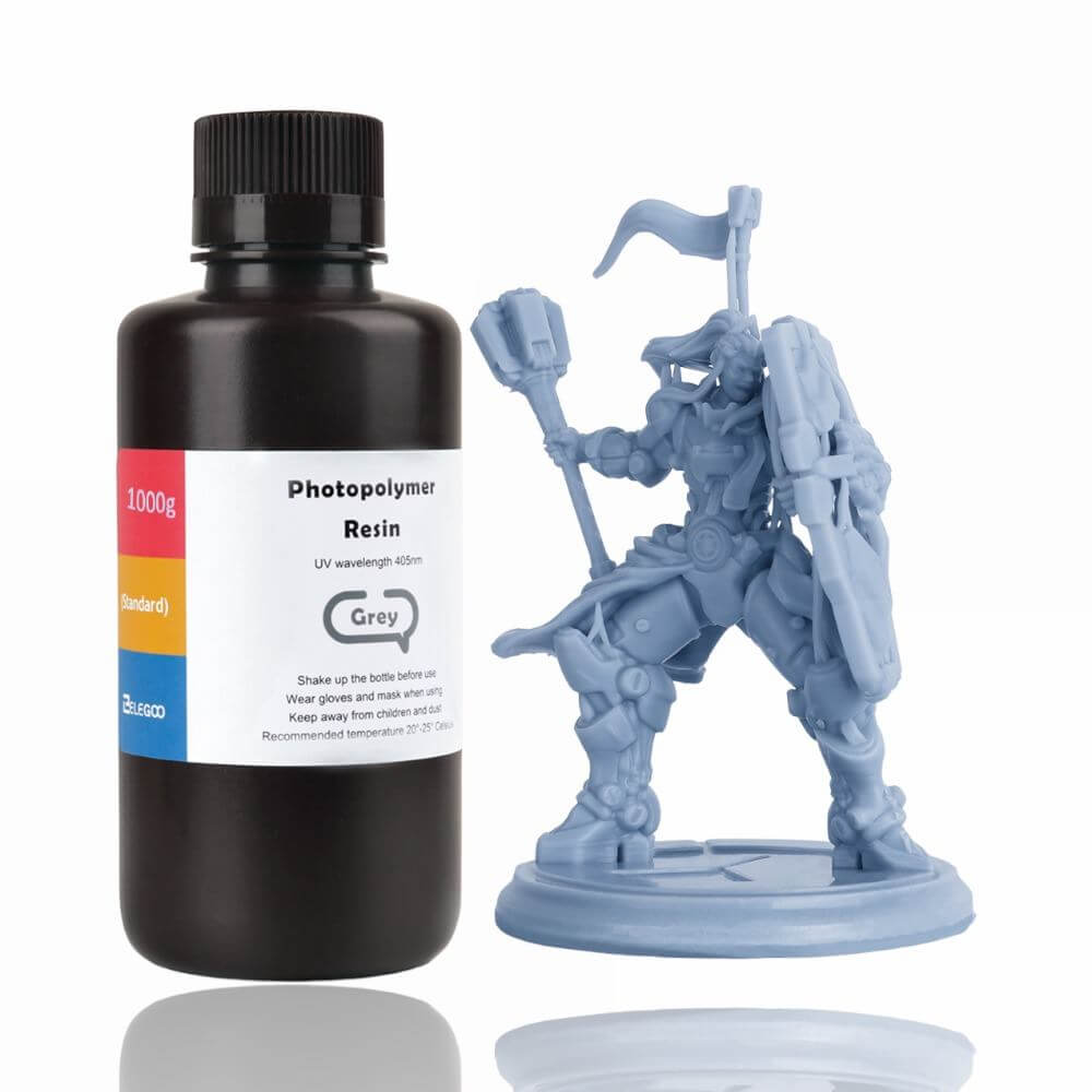 1000g Resina Impressão 3D Fotopolímero ABS Grey - Elegoo Mars