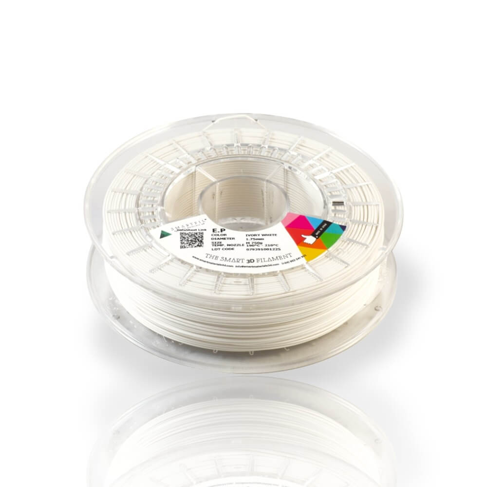 PLA Smartfil EP Ivory White M 750g Branco - Smart Materials 3D