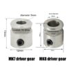 Engrenagem dentada Polia MK8 5mm Alimentador do Extrusor (Feed wheel feeder ) - AIMSOAR
