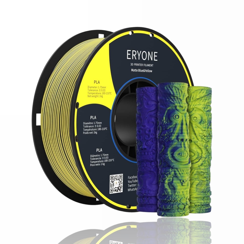 PLA Matte Dual-Color 1kg (Blue + Yellow) - ERYONE