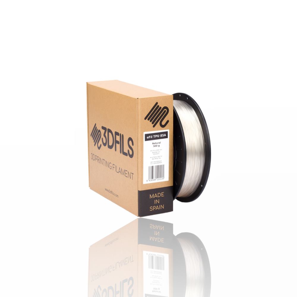 eFil TPU 85A 500g Natural - 3DFILS - Image 4
