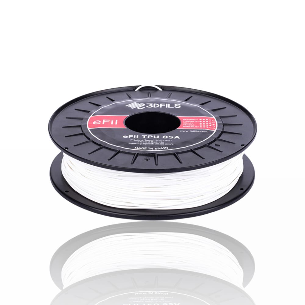 eFil TPU 85A 250g White - 3DFILS - Image 2