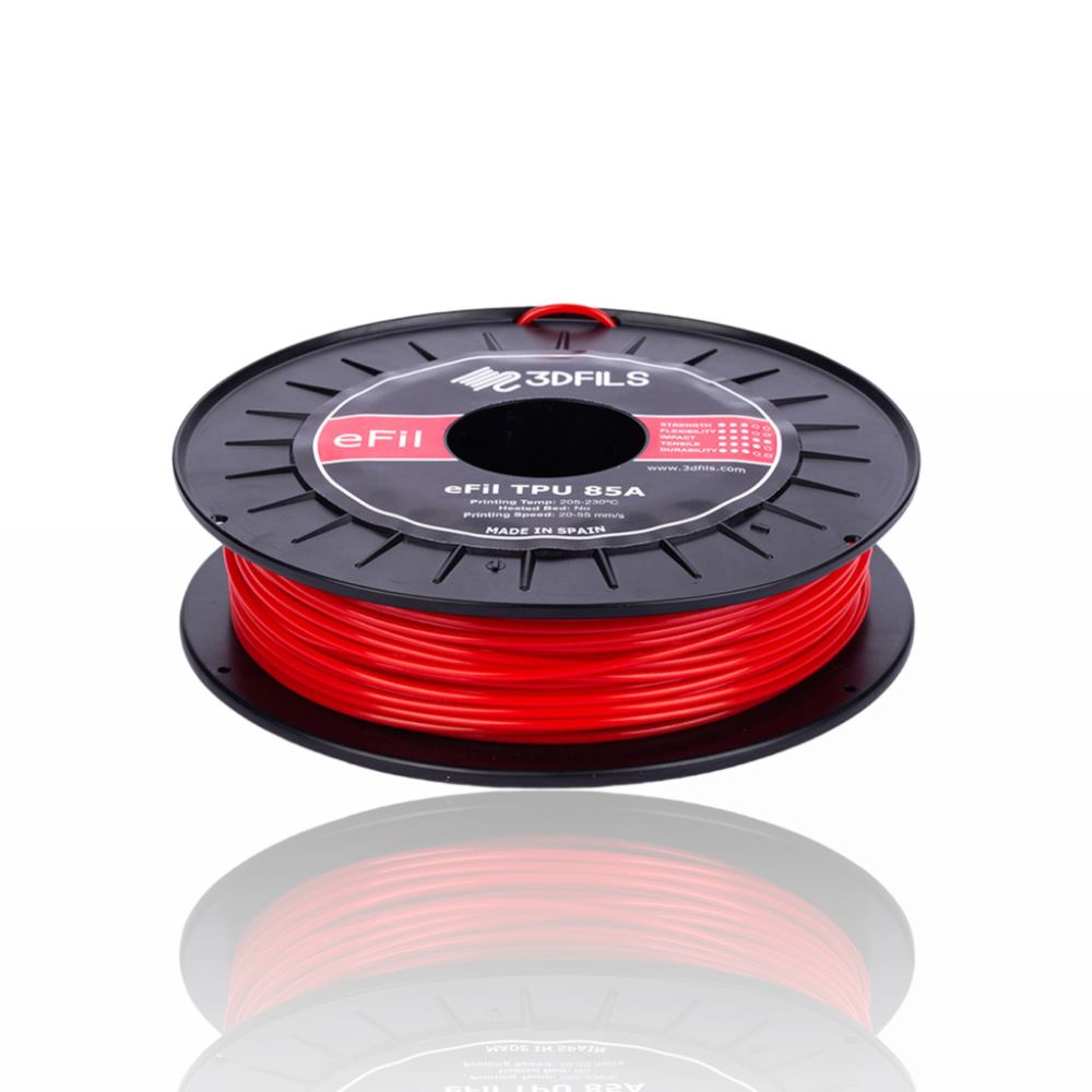 eFil TPU 85A 500g Red - 3DFILS - Image 2
