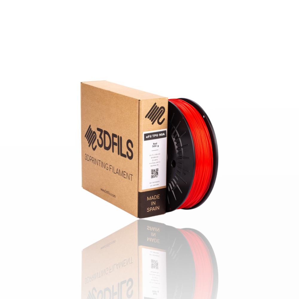 eFil TPU 90A 500g Red - 3DFILS - Image 2