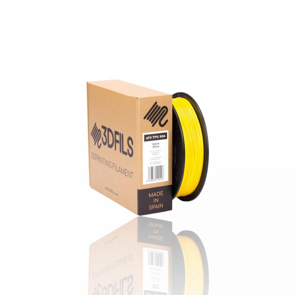 eFil TPU 90A 500g Yellow - 3DFILS - Image 2