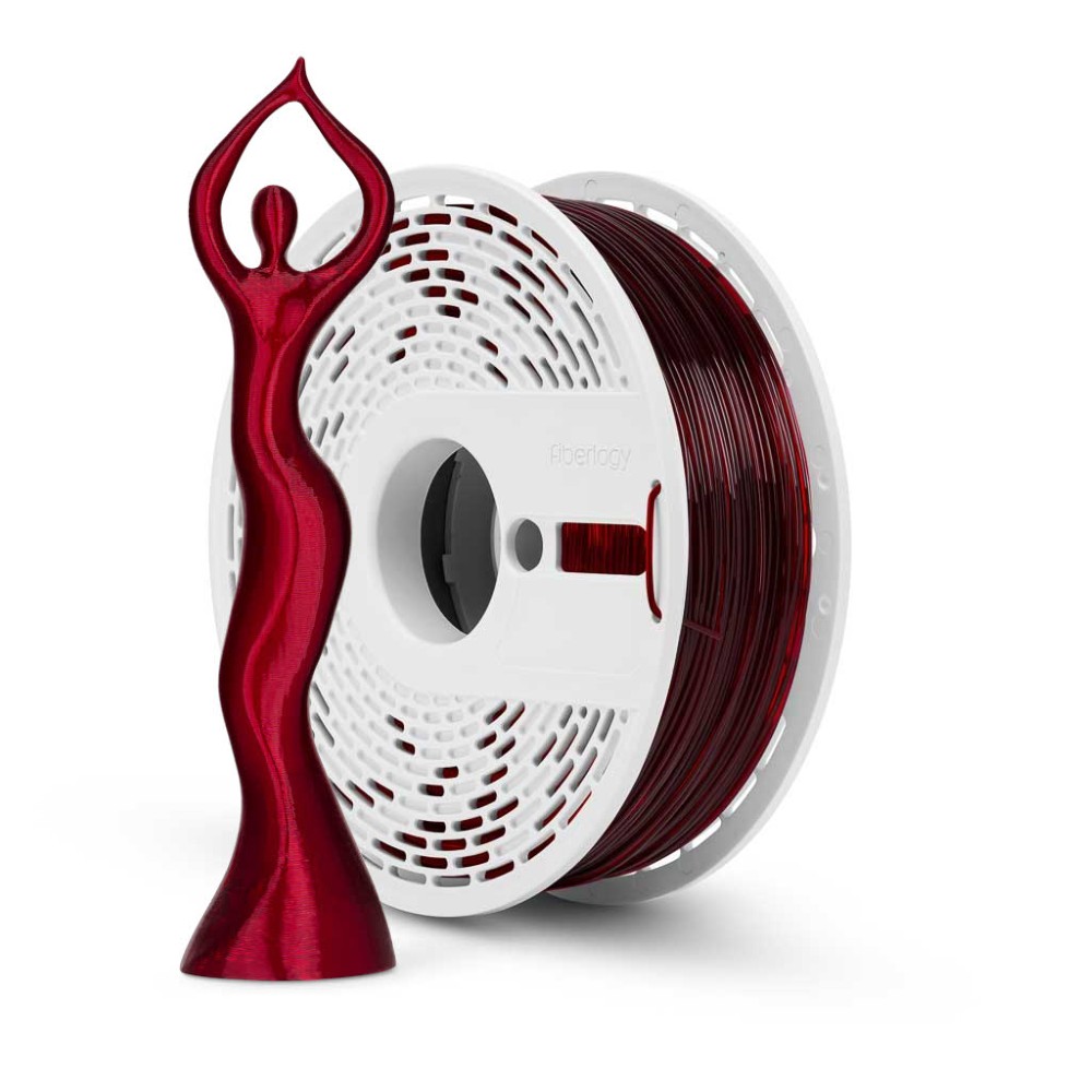 HS PLA CLEAR 850g Burgundy - Fiberlogy