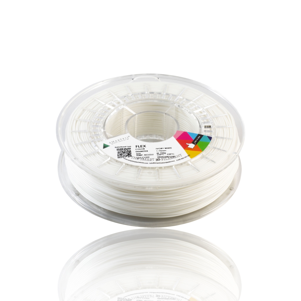 Smartfil TPU Flex 93A IVORY WHITE M 750g - Smart Materials 3D