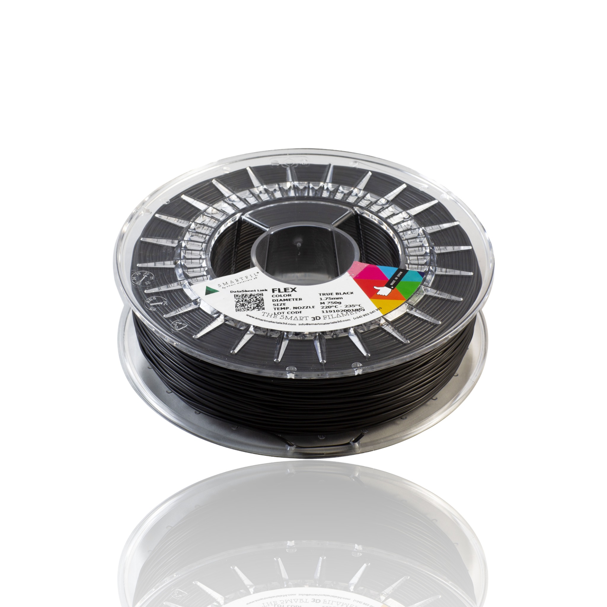 Smartfil Flex 93A TRUE BLACK M 750g - Smart Materials 3D - Image 7
