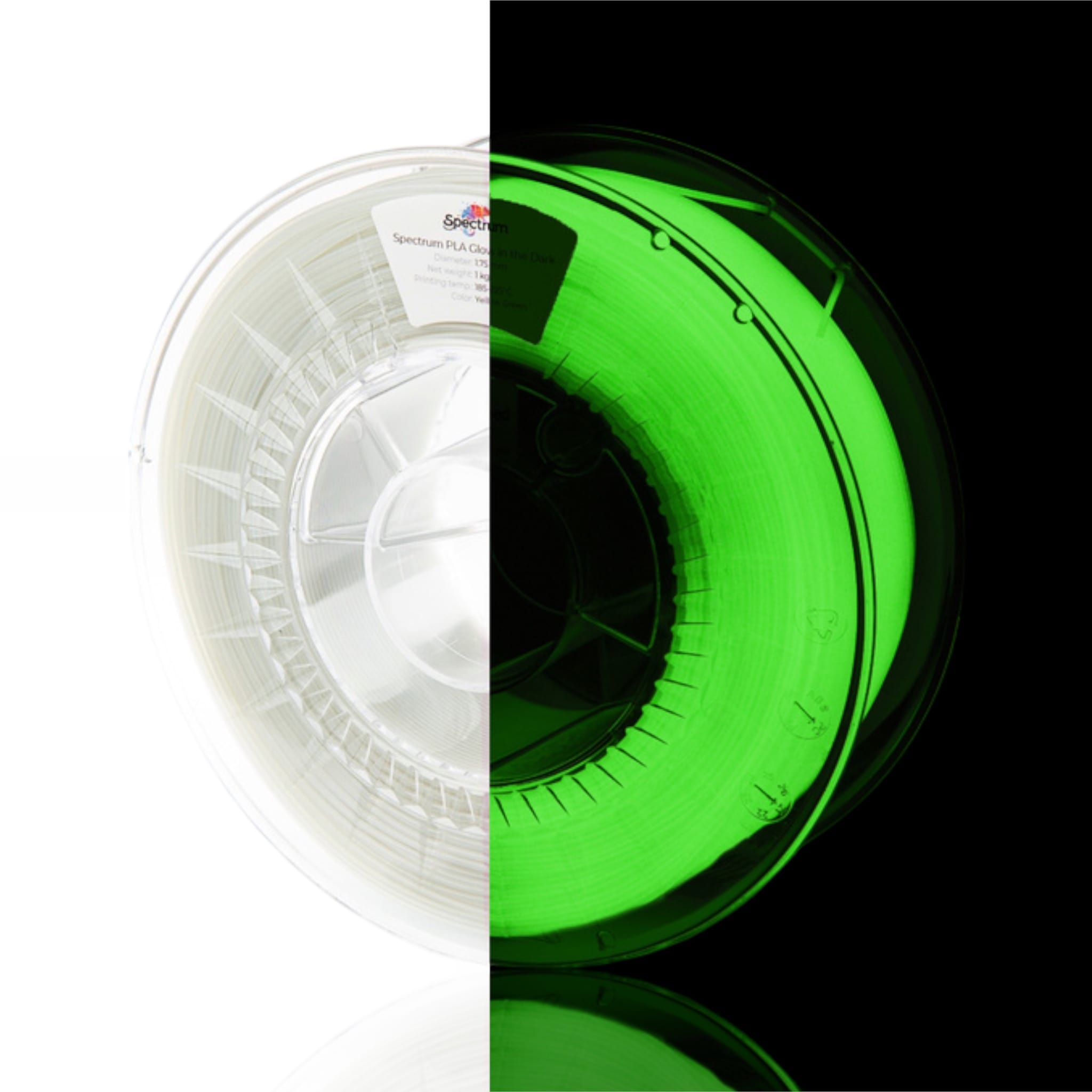 ASA Glow in the Dark 1kg Yellow Green - Spectrum Filaments