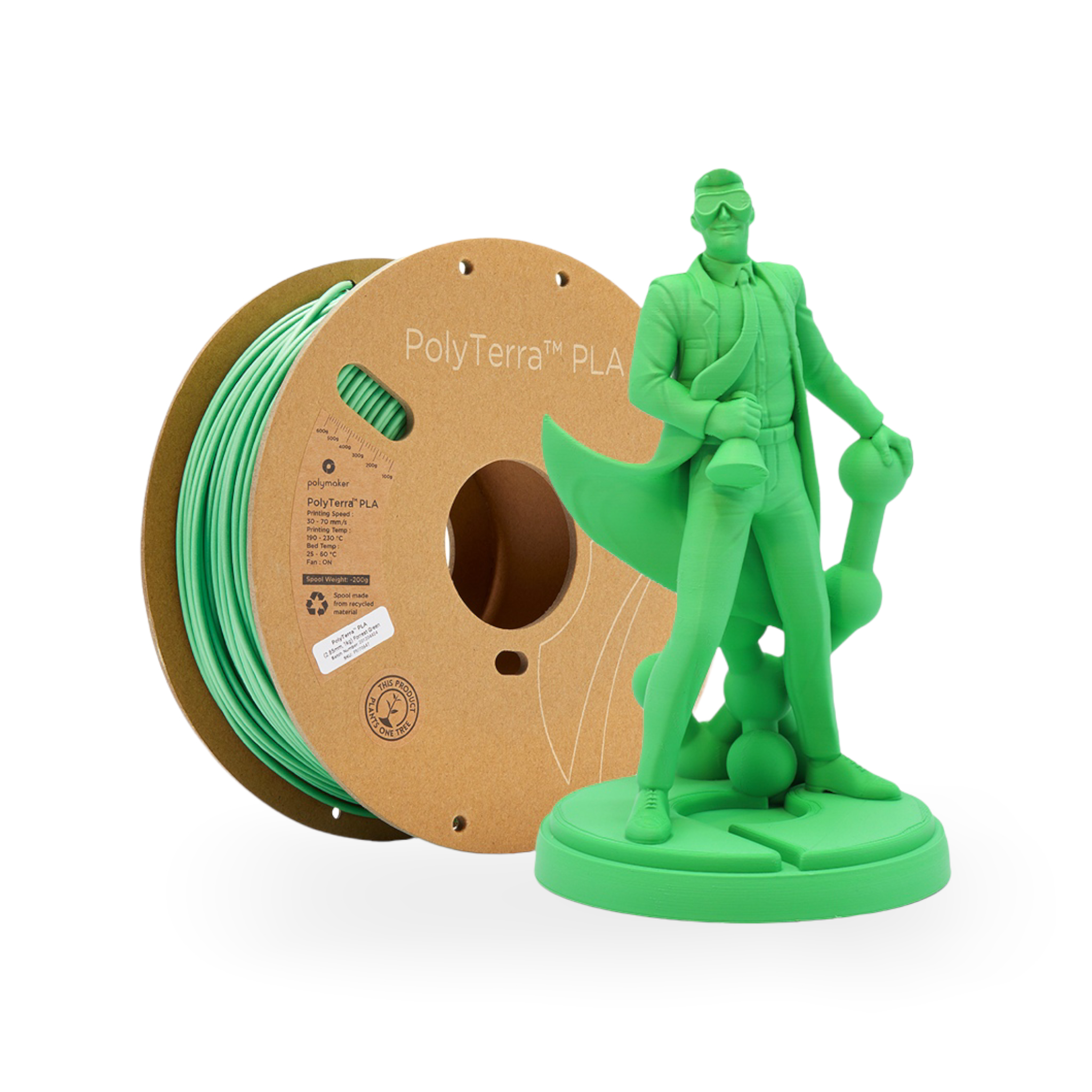 PLA Polyterra 1kg Forest Green - Polymaker – LINHA ANTIGA (Consultar Descrição)