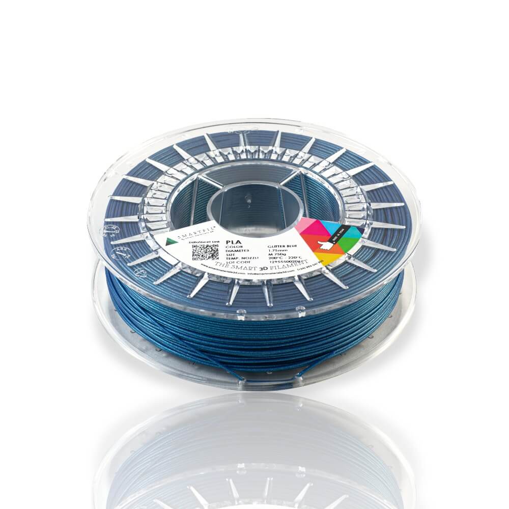 Smartfil TPU Flex 93A Glitter Blue M 750g - Smart Materials 3D