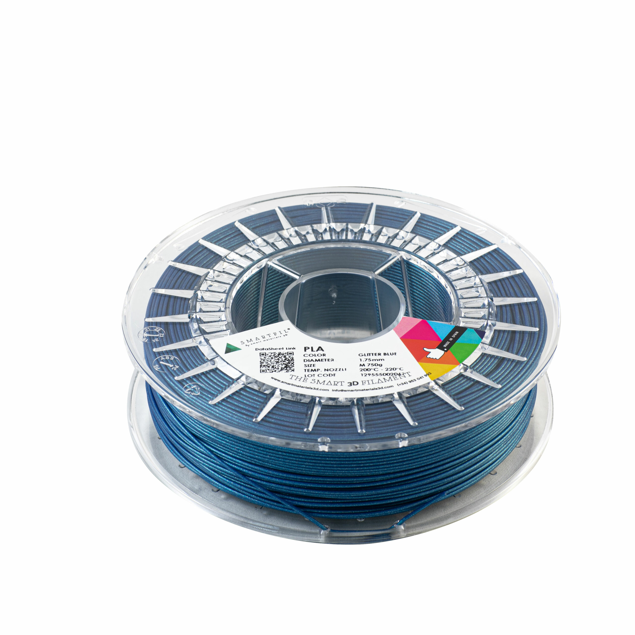 Smartfil PLA GLITTER BLUE M 750g Azul - Smart Materials 3D - Image 12