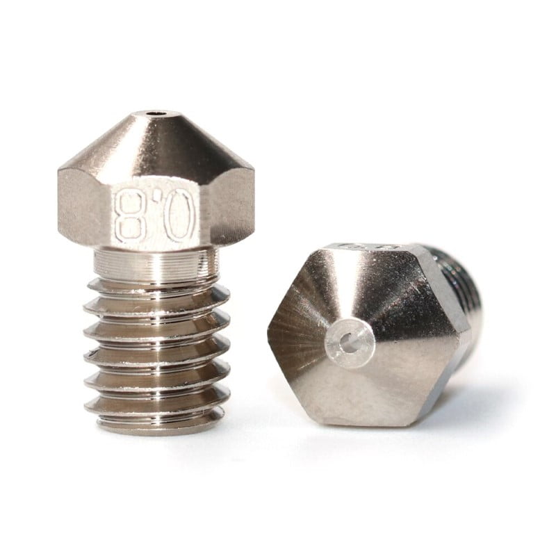 0.8mm B-SERIES PREMIUM Aço Inox Steel Nozzle V6 (compatível com E3D ) - AIMSOAR