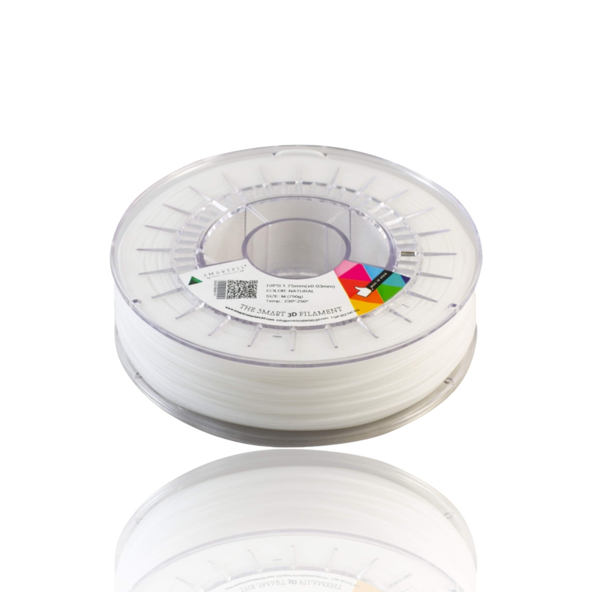 Smartfil HIPS M 750g (Suporte Solúvel Limoneno ) Natural - Smart Materials 3D