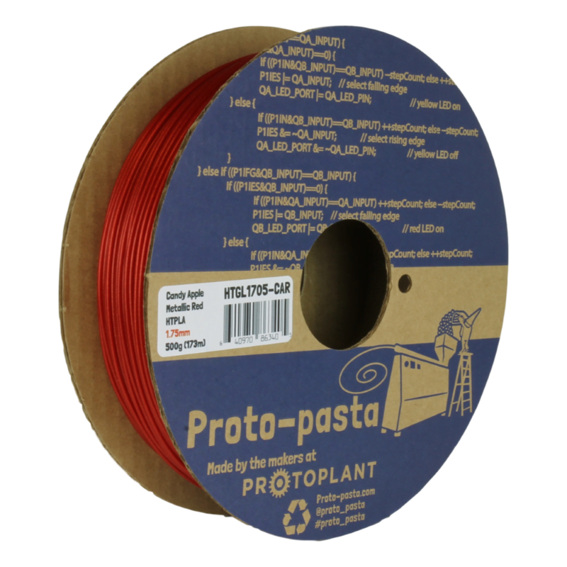 HTPLA Candy Apple Metallic Red ( Community Inspired )  500g - ProtoPasta - Image 3