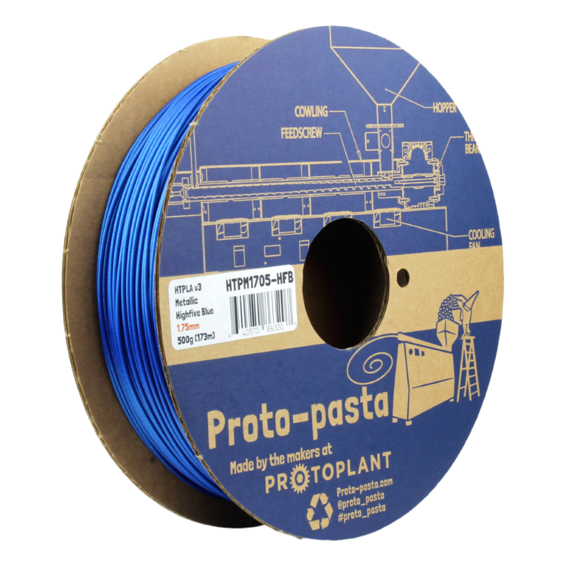HTPLA Joel's Highfive Metallic Blue ( Community Inspired )  500g - ProtoPasta - Image 3