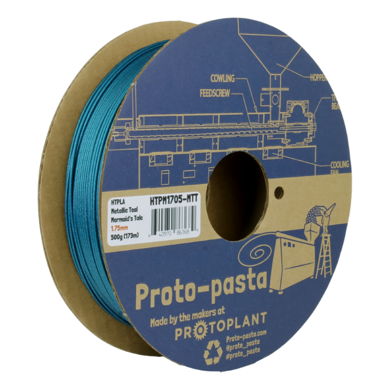 HTPLA Mermaid's Tale Metallic Teal ( Community Inspired )  500g - ProtoPasta - Image 4