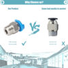 PC4-M10 JP4-01 Conector Pneumático Vazado com Clip para tubo PTFE Quick Push-In  - AIMSOAR