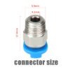 PC4-M10 JP4-01 Conector Pneumático Vazado com Clip para tubo PTFE Quick Push-In  - AIMSOAR