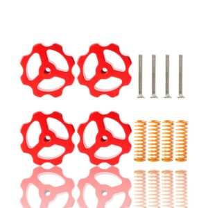KIT 4 Rodas com Porca de ajuste e Mola do kit de nivelamento CR10 35mm diâmetro M4 *38mm (Leveling spring) - AIMSOAR
