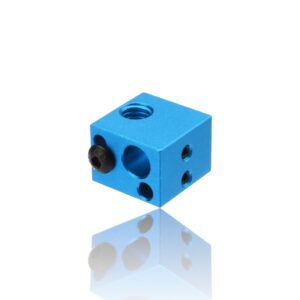 Heat Block Makerbot Clone Alumínio Azul 16X16X12 ( Heatblock bloco de aquecimento compatível e não com o original ) - AIMSOAR